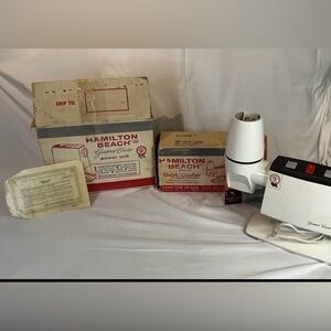 Vintage 60s Hamilton Beach Power Unit Model 222 and Quick-Crusher Model 577